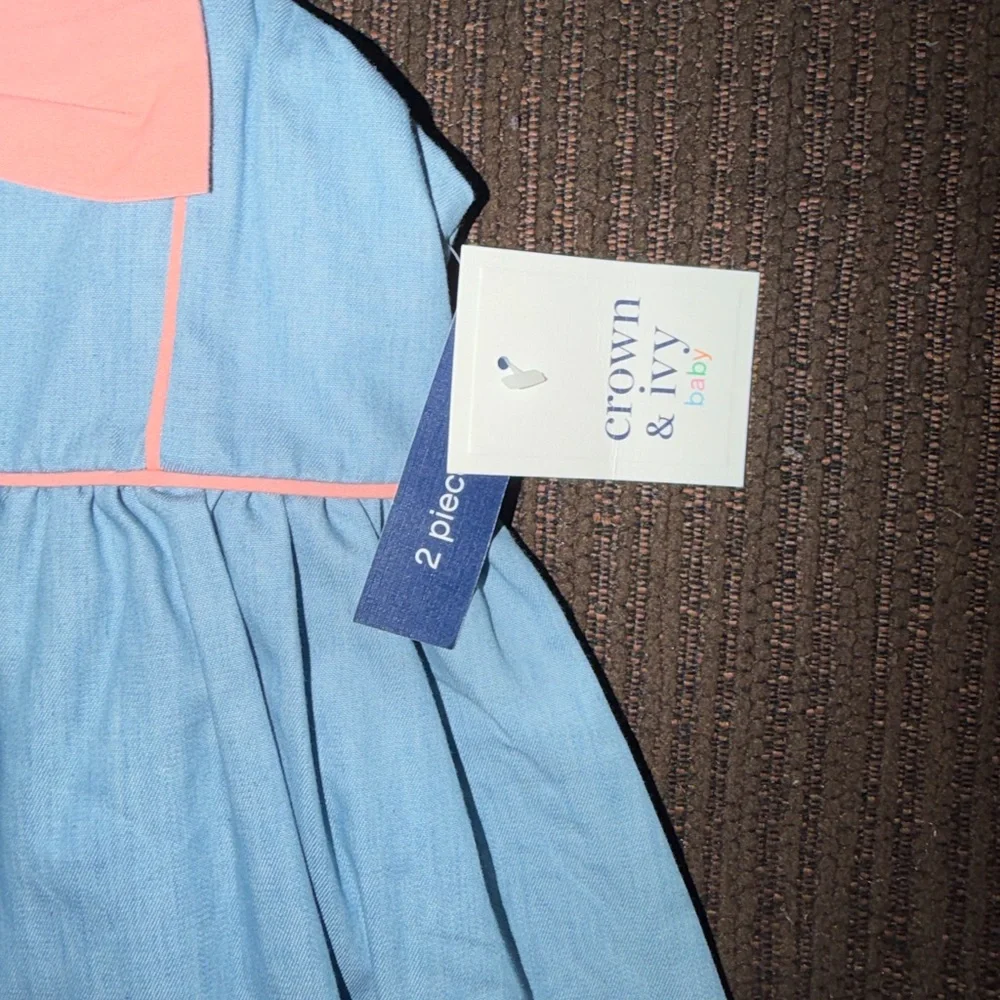 Crown & Ivy Blue and Pink Kids Matching Set - Picture 4 of 5